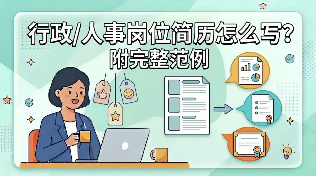 行政/人事岗位简历怎么写?附完整范例